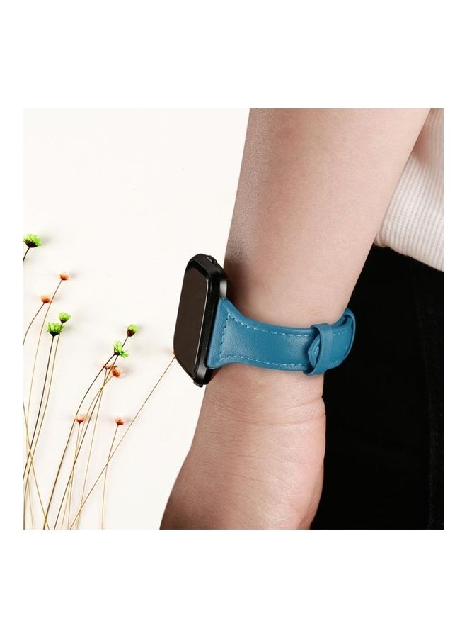 بي جي إم سوار معصم ذكي مصنوع من الجلد، مناسب لساعة فيتبيت فيرسا 2. أبيض - Image 3