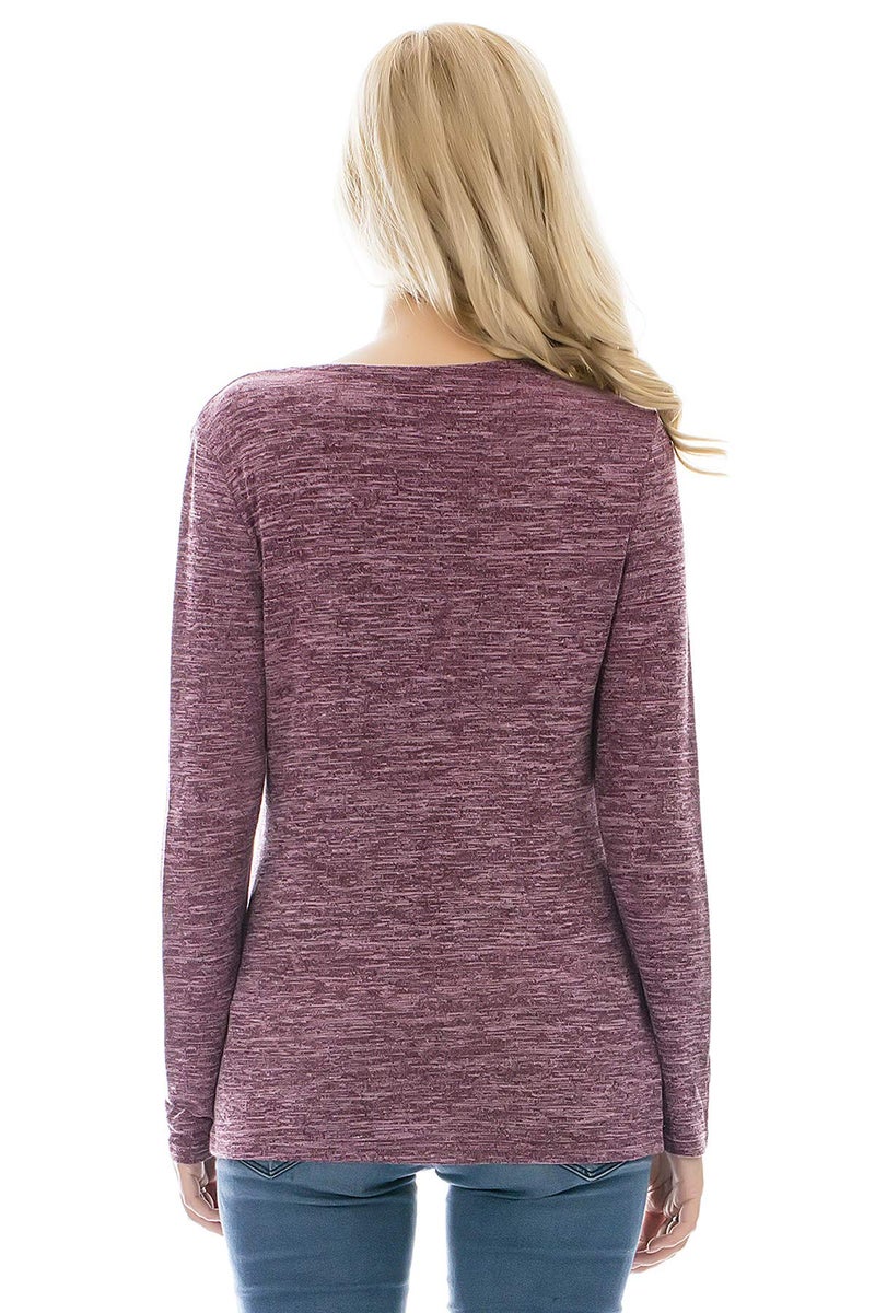 Bearsland Women's Maternity Clothes Long Sleeves Breastfeeding Shirts and Nursing Top,blackgrayred,L - Image 5