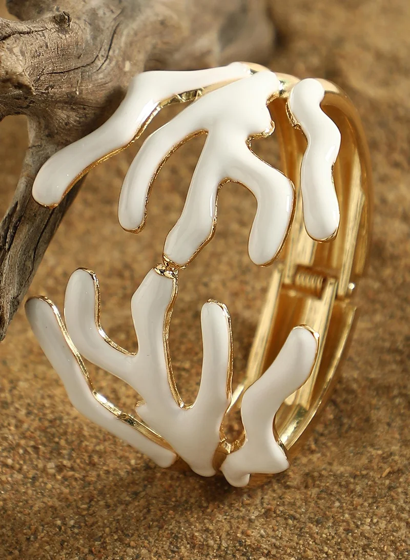 Coral Bangle Bracelet