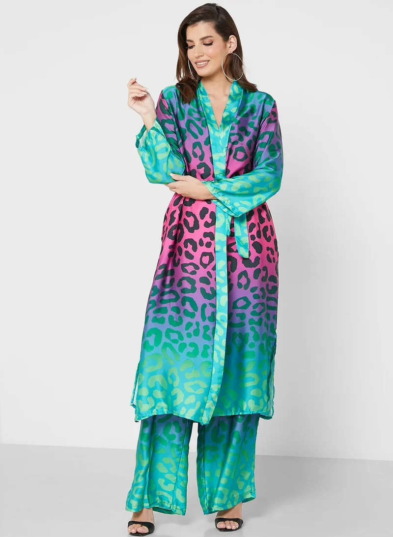 Khizana Leopard Print Pants Set