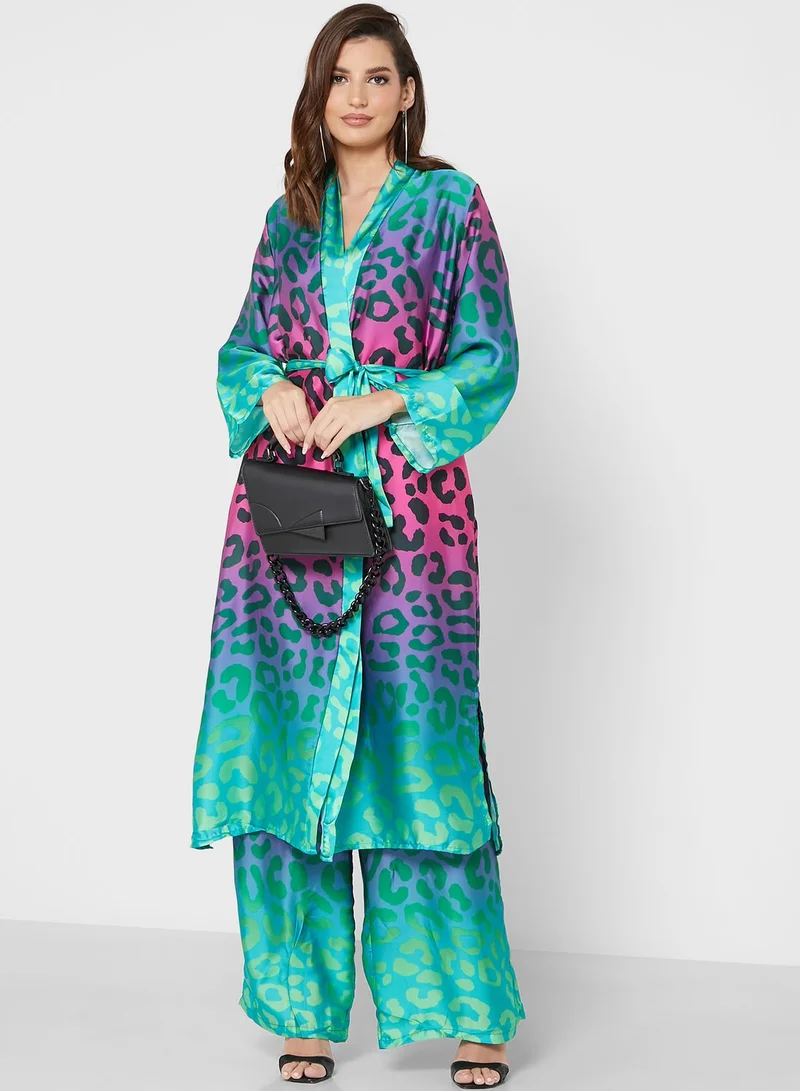 Khizana Leopard Print Pants Set