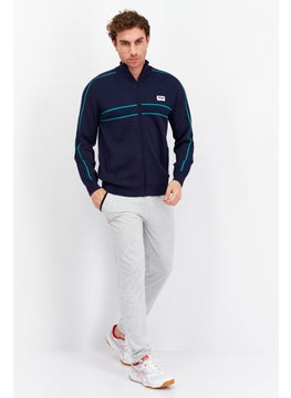 FILA Men Sportswear Fit Long Sleeves Outdoor Sweatshirt, Navy  - Image 2