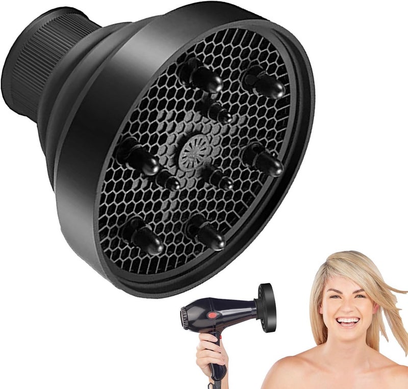 windforgecraft Diffuser Attachment for Hair Dryer - Hair Dryer Concentrator Attachment,Fast Dry Adjustable Concentrator, Frizz- Curls for Curly and Natural Wavy Hair Zalhin - Image 5