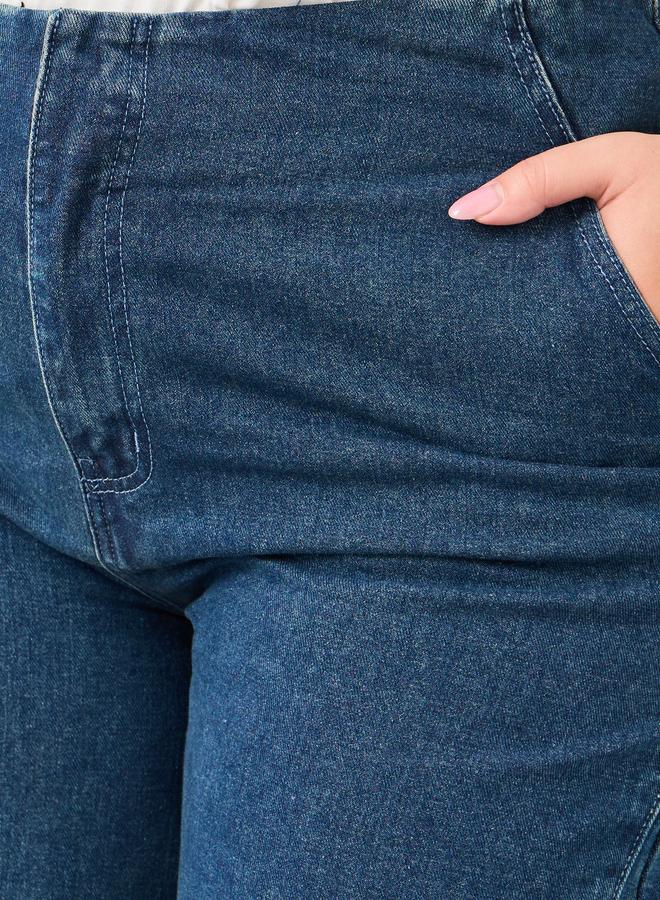 Styli Plus Wide Leg Jeans with Pockets - Image 3