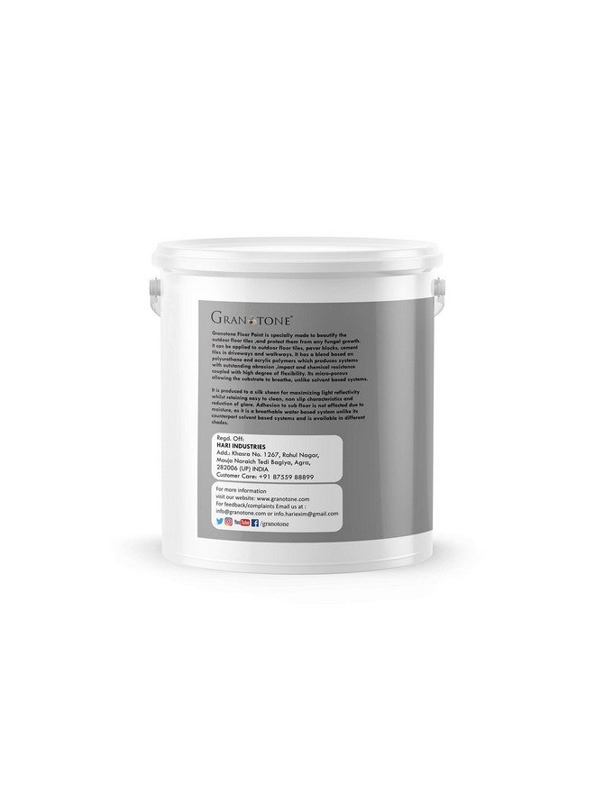 GRANOTONE Floor paint for cement floor and tiles, Polyurethane and Acrylic Polymer Based Concrete Sealer, Anti-Slip, Thick & Durable tile paint 4 L, Signal Red - Image 3