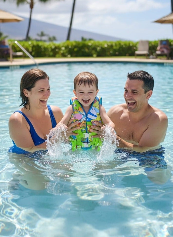 ريبنيو سترة سباحة للأطفال، سترة سباحة للأطفال الصغار، سترة سباحة للأطفال من عمر 2 إلى 4 سنوات للسباحة على الشاطئ/حمام السباحة، مقاس صغير جدًا - Image 4