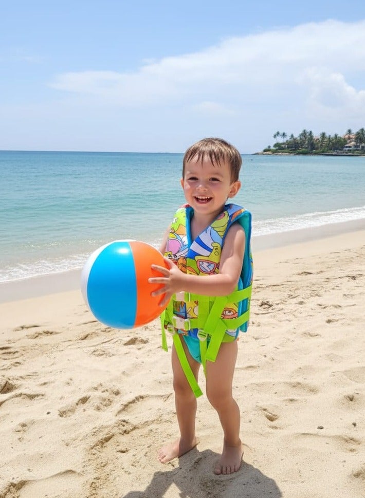 ريبنيو سترة سباحة للأطفال، سترة سباحة للأطفال الصغار، سترة سباحة للأطفال من عمر 2 إلى 4 سنوات للسباحة على الشاطئ/حمام السباحة، مقاس صغير جدًا - Image 3