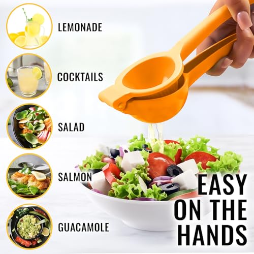 EZYHOME Lemon Squeezer With Lifetime Waranty, Large Citrus Juicer and Lemon Juicer Hand Press Heavy Duty Lime Squeezer Easy Squeeze Manual Juicer Metal Hand Juicer For Making Fresh Juice - Image 4