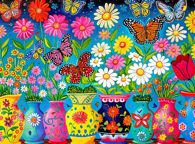 Cross & Glory Cross Glory 1000 Piece Jigsaw Puzzle for Adults Blooming Butterflies Best New Spring Garden Puzzle Vibrant Butterfly 20x27 Inches Flower Puzzle - Image 3