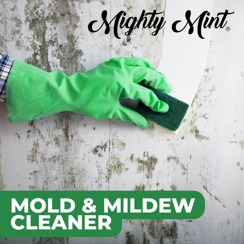 Mighty Mint Mold & Mildew Stain Remover Spray, Rapid Clean for Bathroom, Kitchen, Hard Water, Outdoors, Natural Peppermint Scent, 16oz - Image 4