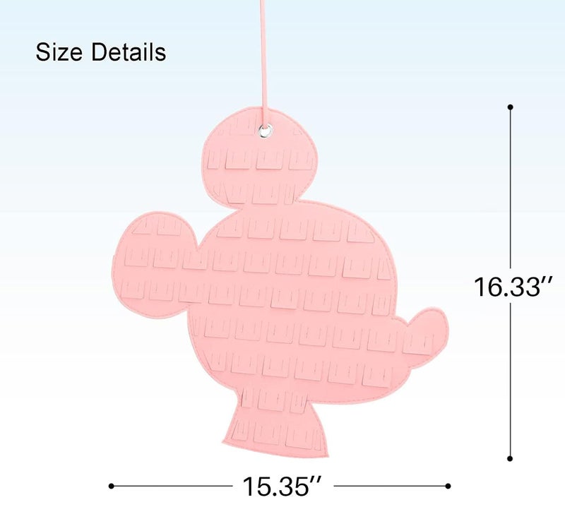 JOYMOMO Hanging Brooch Organizer - Enamel Pin Display, Cute Cartoon Shape Storage Holder for Brooch Pins (Black + Pink) - Image 3