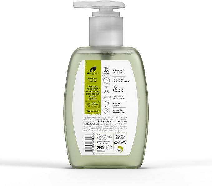 dr.organic Dr Organic Lavender Hand Wash Cleansing Natural Vegan CrueltyFree Paraben SLSFree Recycled Recyclable Organic 200ml Packaging may vary - Image 3