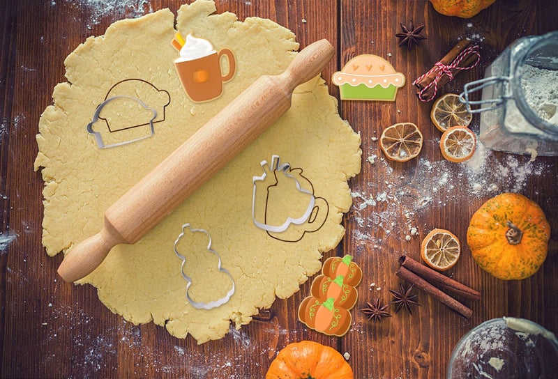 Hying 6PCS Fall Thanksgiving Cookie Cutters Set for Kids Baking  Stainless Steel Harvest Pumpkin Holiday Cookie Cutters for Cooking Turkey Maple Leaf Biscuit Cutter for Thanksgiving Party Supplies - Image 5