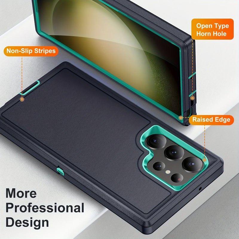 Phone Case Heavy Duty Shockproof Three In One Full Cover For Samsung Galaxy A26 5G Black - Image 3