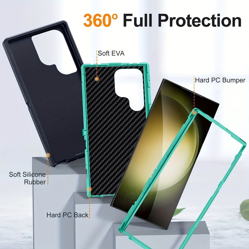 Phone Case Heavy Duty Shockproof Three In One Full Cover For Samsung Galaxy A26 5G Black - Image 4