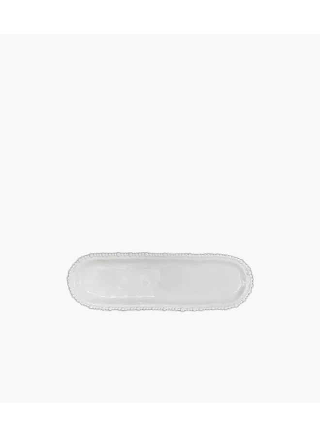 Baci milano Joke Table And Kitchen Melamine Serving Plate Oval 44.5x13.5cm