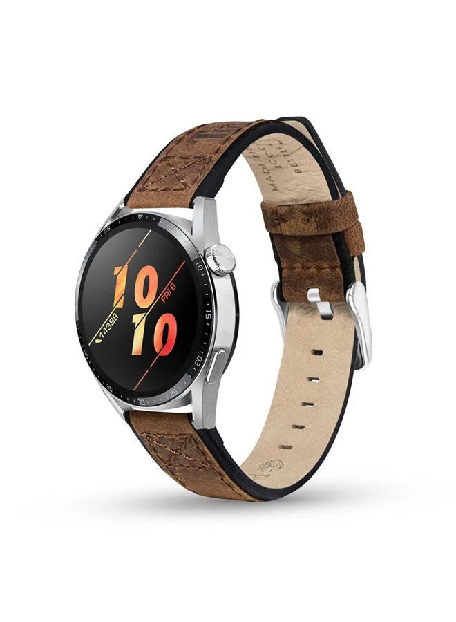 تمبرلاند Universal Replacement Leather Strap For Men And Women Compatible With Apple Watch Series 3-9, SE, Ultra, Ultra 2 (42-44-45-50), Samsung, Huawei Or Quartz Watch With Lug Width Of 22mm
