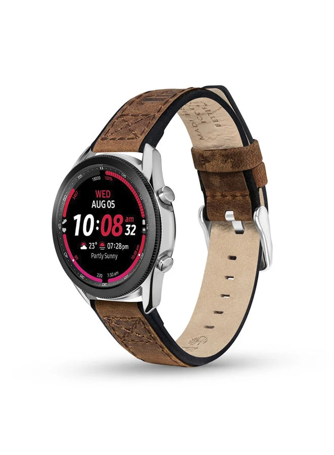 تمبرلاند Universal Replacement Leather Strap For Men And Women Compatible With Apple Watch Series 3-9, SE, Ultra, Ultra 2 (42-44-45-50), Samsung, Huawei Or Quartz Watch With Lug Width Of 22mm
