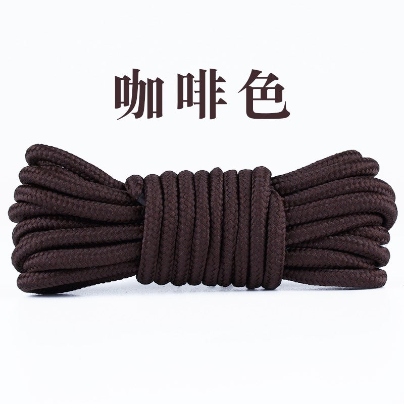 Martin Boots Workwear Boots Round Thick Long Shoelace Rope Men'S And Women'S Sports Casual Shoes Camel Shoes Leather Shoes Black And White Rope High-Top - Image 1