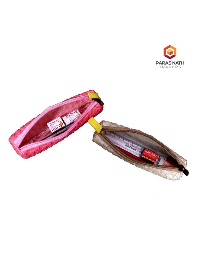 LUCID...We Build Relations LUCID...We Build Relations Leather Look Pencil Pouch Empty Zipper Multi Colors Stationary Birthday Return Gifts for Kids, Children Girls/Boys - (Pack of 20 with Complimentary Gift Wrap)  - Image 5