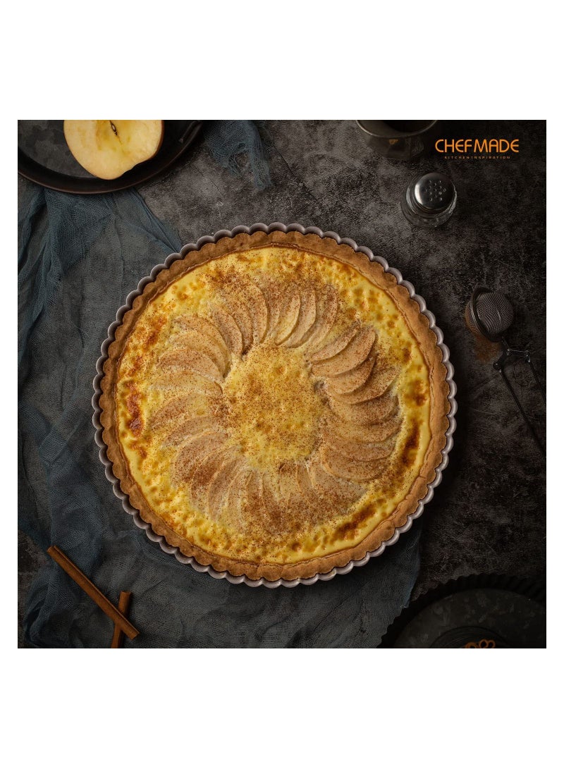 chefmade 11 Inch Round Tart Pan with Removable Loose Bottom - Image 3
