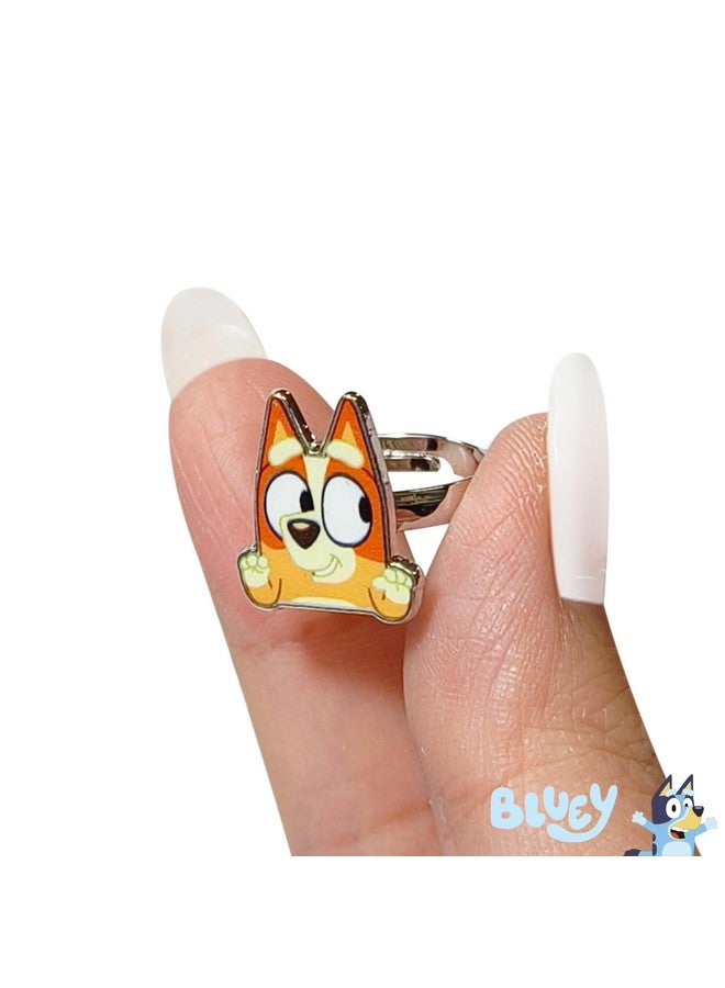 LUV HER Bluey Kids Jewelry: 4-Piece Adjustable Rings for Girls, Ring Sets with metal charm Fashion Girls Jewelry Ages 3+ - Image 5