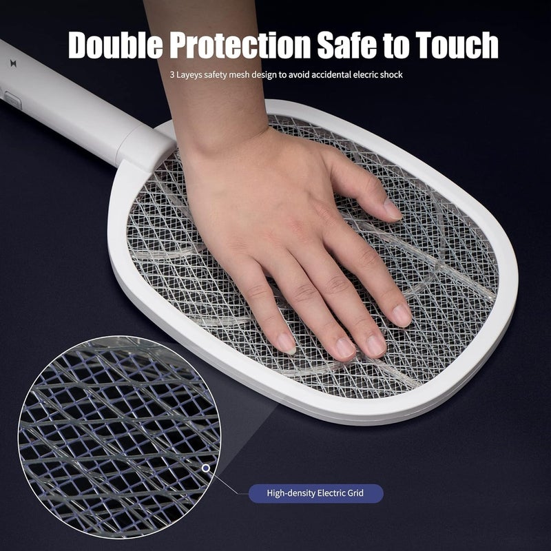 PENTOM Mosquito Racket Bat Rechargeable Electric Fly Swatter Mosquito Racket Bat with Base Stand Bug Zapper Racket Mosquito Swatter for Indoor and Outdoor - Image 5
