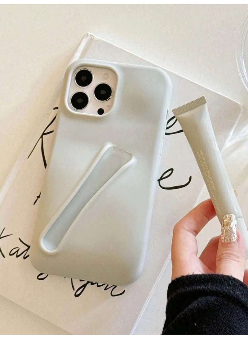 شي إن حقيبة هاتف سيليكون ناعمة وأنيقة  مع فتحة مدمجة لتخزين أحمر الشفاه (أحمر الشفاه غير مضمن)، متوافقة مع موديلات أيفون 14 برو - Image 2