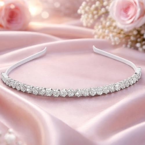 ACCESSHER Hairbands for Women & Girls | Gold & Silver Rhinestone Hair Hoops | Stylish Hair Accessories for Weddings, Parties, Ethnic Wear & Rakhi Gift (One Size) - Image 3