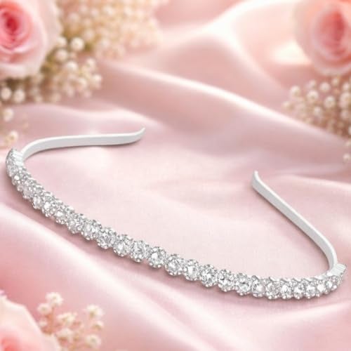 ACCESSHER Hairbands for Women & Girls | Gold & Silver Rhinestone Hair Hoops | Stylish Hair Accessories for Weddings, Parties, Ethnic Wear & Rakhi Gift (One Size) - Image 4