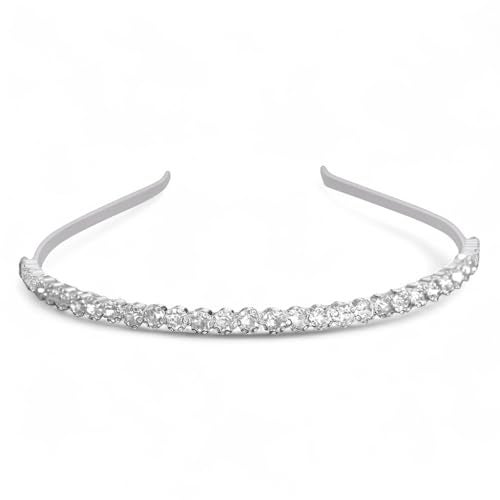 ACCESSHER Hairbands for Women & Girls | Gold & Silver Rhinestone Hair Hoops | Stylish Hair Accessories for Weddings, Parties, Ethnic Wear & Rakhi Gift (One Size) - Image 1