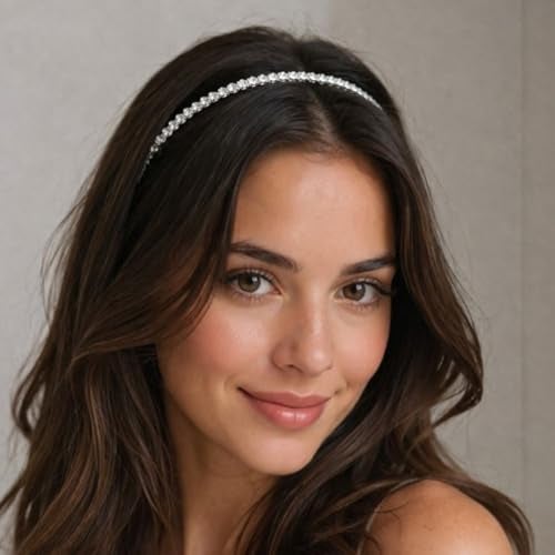 ACCESSHER Hairbands for Women & Girls | Gold & Silver Rhinestone Hair Hoops | Stylish Hair Accessories for Weddings, Parties, Ethnic Wear & Rakhi Gift (One Size) - Image 2