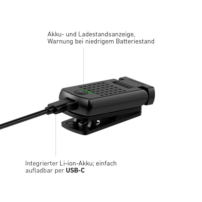 LEDLENSER مصباح عمل LEDLENSER W1R القابل لإعادة الشحن فائق الصغر والقوة والمتعدد الاستخدامات مع مشبك العمل - Image 3