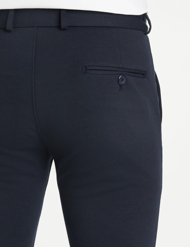 Peter England Men's Premium Formal Stretchable Knit Super Slim Fit Mid Rise Trouser | Comfort Lycra | 360-Degree Stretch Navy, 38 - Image 4