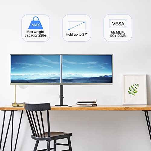 Suptek Monitor Arm, Dual Monitor Stand for 13-27 inch TV LED LCD Monitor Stands for Desks PC Monitor & Projector Stands - Monitor Arm Desk Mount MD6442 z - Image 2