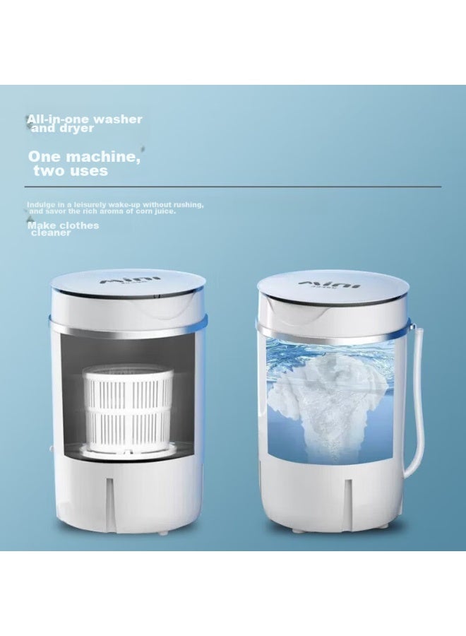 Vcj Mini Washing Machine, Compact Household Appliance For Mothers, Babies, Children, And Toddlers, Washes Underwear, Socks, And Laundry, Ideal For Dormitories And Rental Apartments, Semi-automatic With Washer And Dryer Combo - Image 3