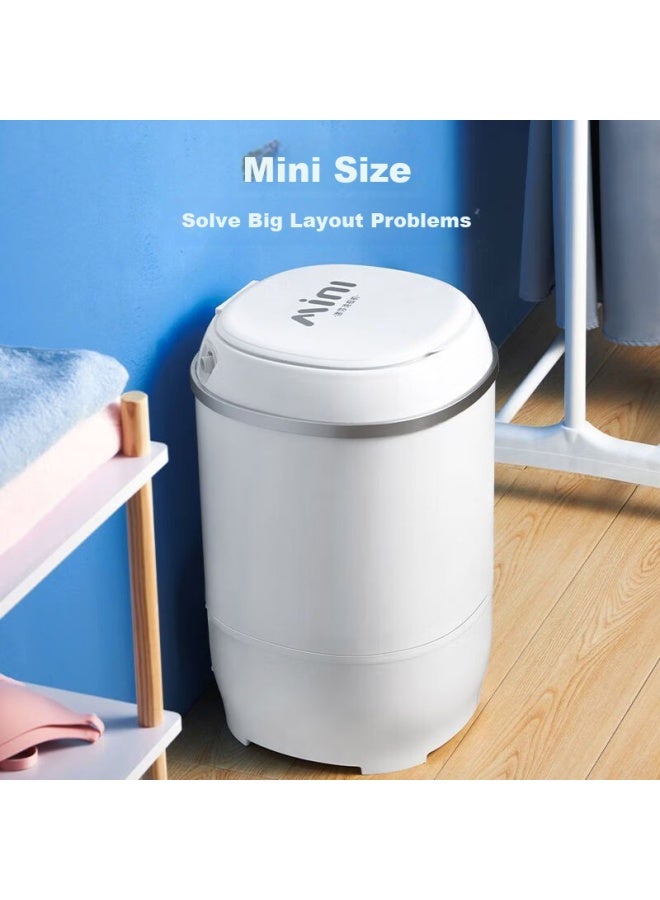 Vcj Mini Washing Machine, Compact Household Appliance For Mothers, Babies, Children, And Toddlers, Washes Underwear, Socks, And Laundry, Ideal For Dormitories And Rental Apartments, Semi-automatic With Washer And Dryer Combo - Image 4