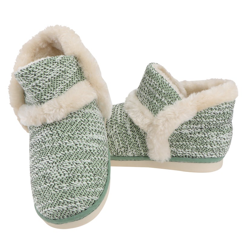 1 Pair Winter Household Cotton Shoes Warm Floor Shoes Thickened Cotton Shoes - Image 1