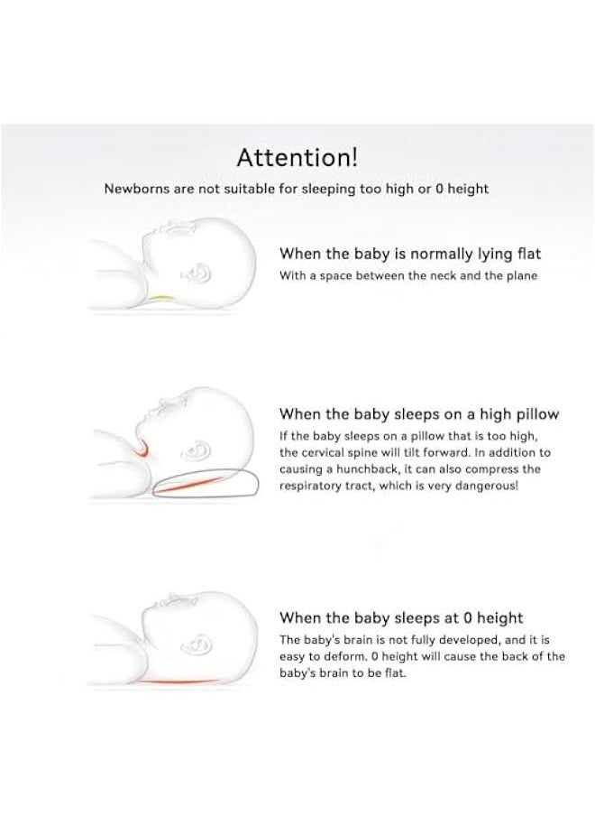 HOOKOR Baby Pillow, Preventing Flat Head Syndrome Nursery Memory Foam Pillows with Cotton Covers,Baby Shaping Pillow and Neck Support Ergonomic Pillow (Pink)  - Image 5