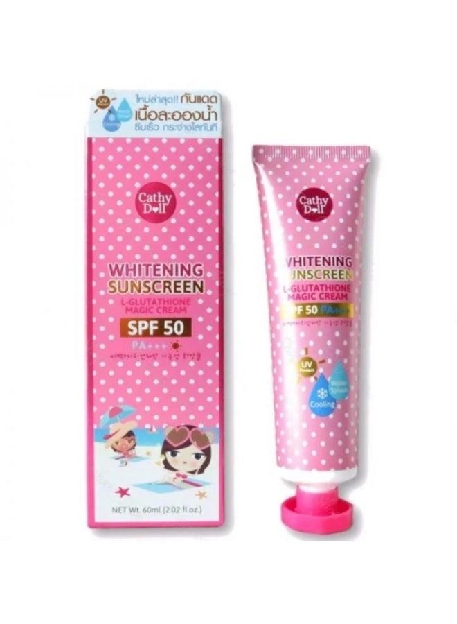 Cathy Doll L-Glutathione Magic Cream SPF50 PA+++ Daily Face Cream with UV Protection Lightweight, Brightening-Look & Tone-Enhancing Formula Suitable for All Skin Types - Image 1
