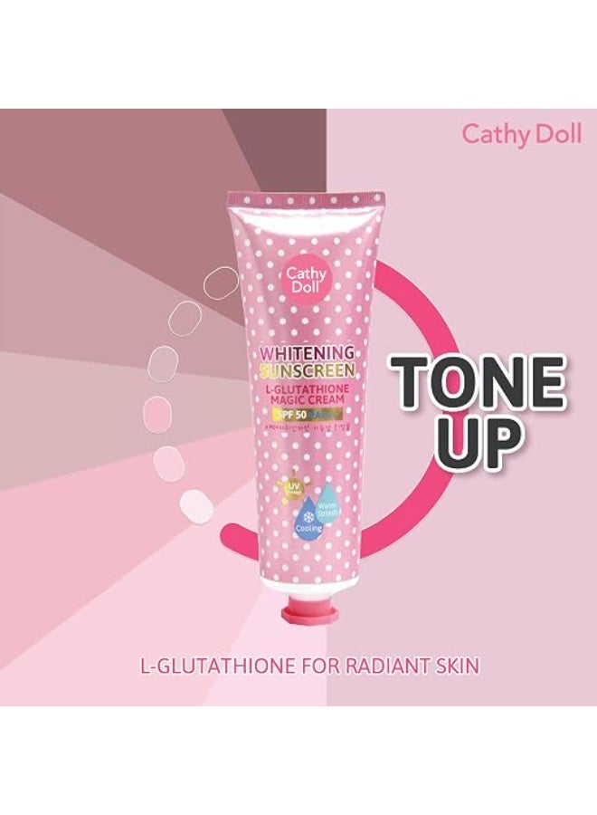 Cathy Doll L-Glutathione Magic Cream SPF50 PA+++ Daily Face Cream with UV Protection Lightweight, Brightening-Look & Tone-Enhancing Formula Suitable for All Skin Types - Image 2
