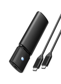 SYOSI M2 NVMe SATA SSD Enclosure Adapter Tool Free, USB C 3.2 Gen 2 10Gbps NVME, 5Gbps NGFF SATA PCIe M Key or B M Key  2230 2242 2260 2280, Aluminum External M2 Reader Support UASP Trim  PWDM2  - Image 1