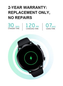 WAPIK Korean Brand Smart Watch Y5，Business Smartwatch, Waterproof Fitness Watch, Bluetooth Calling, Compatible with Android and iOS,Smartwatch For Men, Zinc Alloy Vacuum Plating, Heart Rate Monitoring，Black  - Image 4