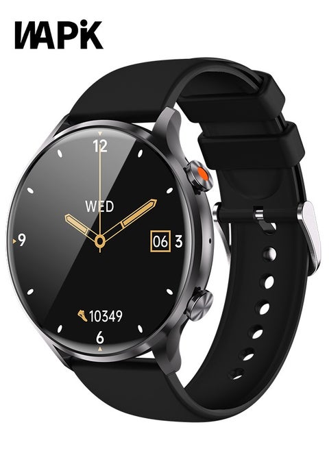 Korean Brand Smart Watch Y5,Business Smartwatch, Waterproof Fitness Watch, Bluetooth Calling, Compatible with Android and iOS,Smartwatch For Men, Zinc Alloy Vacuum Plating, Heart Rate Monitoring，Black