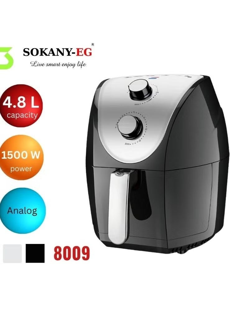 سوكاني مقلاة هوائية 4.8 L 1500 W HB-8009 أسود - Image 2