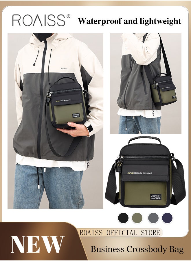 roaiss Men Outdoor Sling Bag Lightweight and Waterproof Crossbody Bag Perfect for Casual and Commuting with a Sleek Business Style  - Image 1