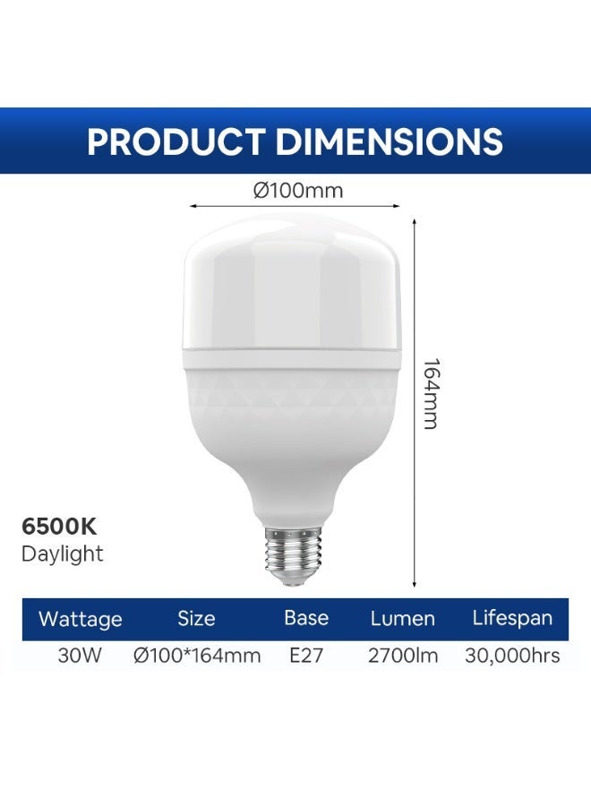 Energetic LED T Bulb YTT100X1 30W 6500K E27 Ultra Bright High Efficiency (Store/ Warehouse / Factory) - Image 2