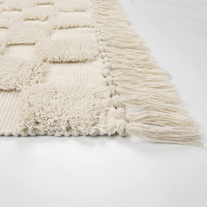 LANFFIA Lanffia Boho Suffted Brug - 2x4.3 Runner Ruge Beige Hallway Runner مع قابلة للغسل مع شرابات السجاد المزرعة الداخلية للمطبخ للمطبخ غرفة نوم غرفة نوم غرفة نوم  - Image 2