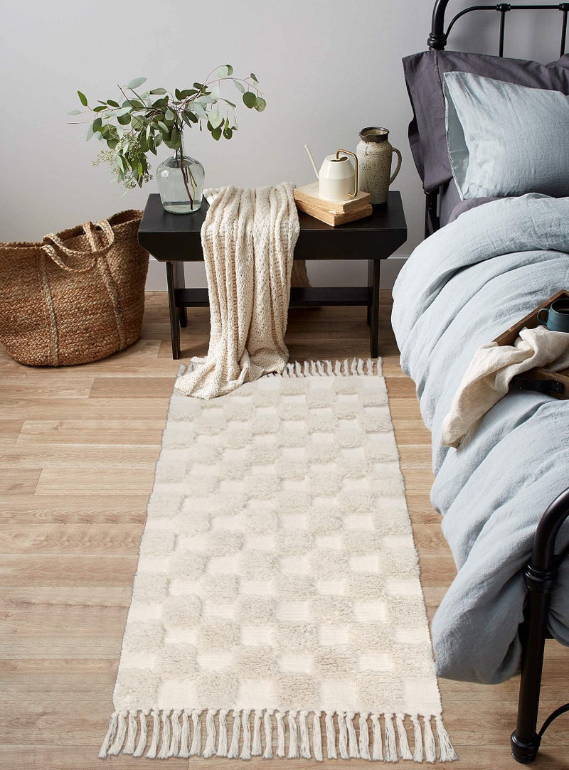 LANFFIA Lanffia Boho Suffted Brug - 2x4.3 Runner Ruge Beige Hallway Runner مع قابلة للغسل مع شرابات السجاد المزرعة الداخلية للمطبخ للمطبخ غرفة نوم غرفة نوم غرفة نوم  - Image 1
