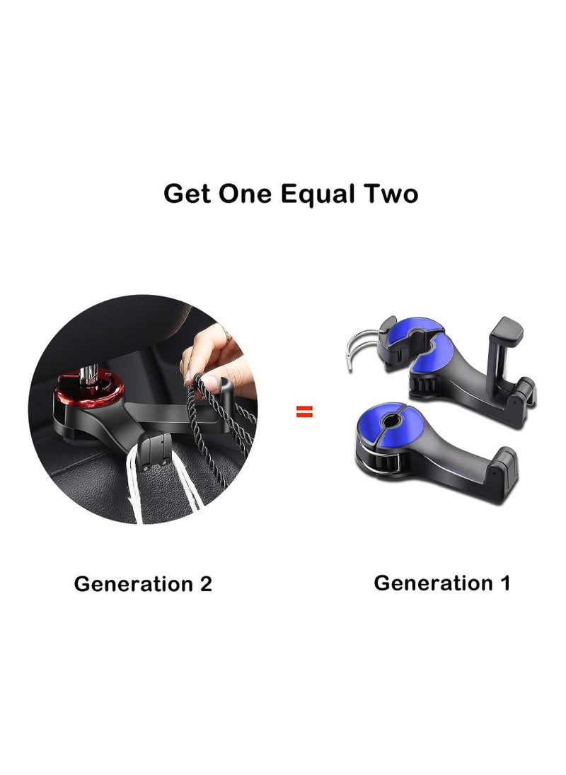 RATSAW 2 In 1 Car Hooks For Bags Car Bag Hook With Headrest Phone Holder 360 Degree Rotatable Car Headrest Hooks Heavy Duty Car Accessories Purse Hook  - Image 2